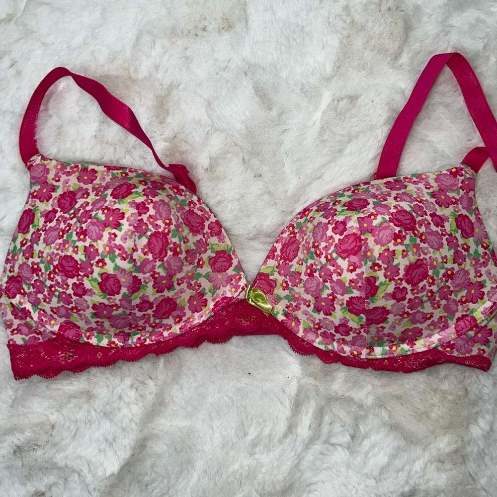 Adore Pink Flower Bra 32DD NEW